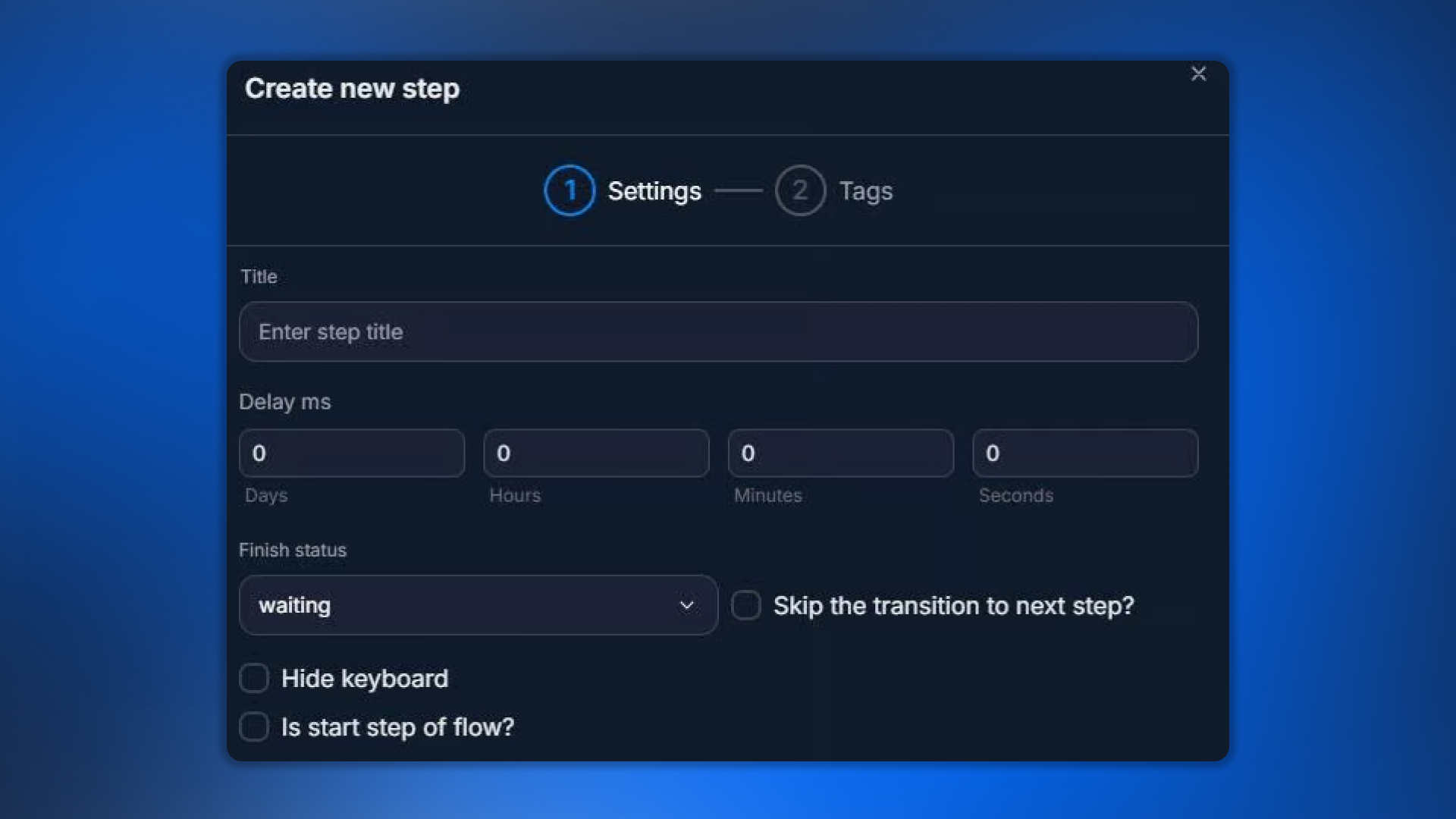Tag actions