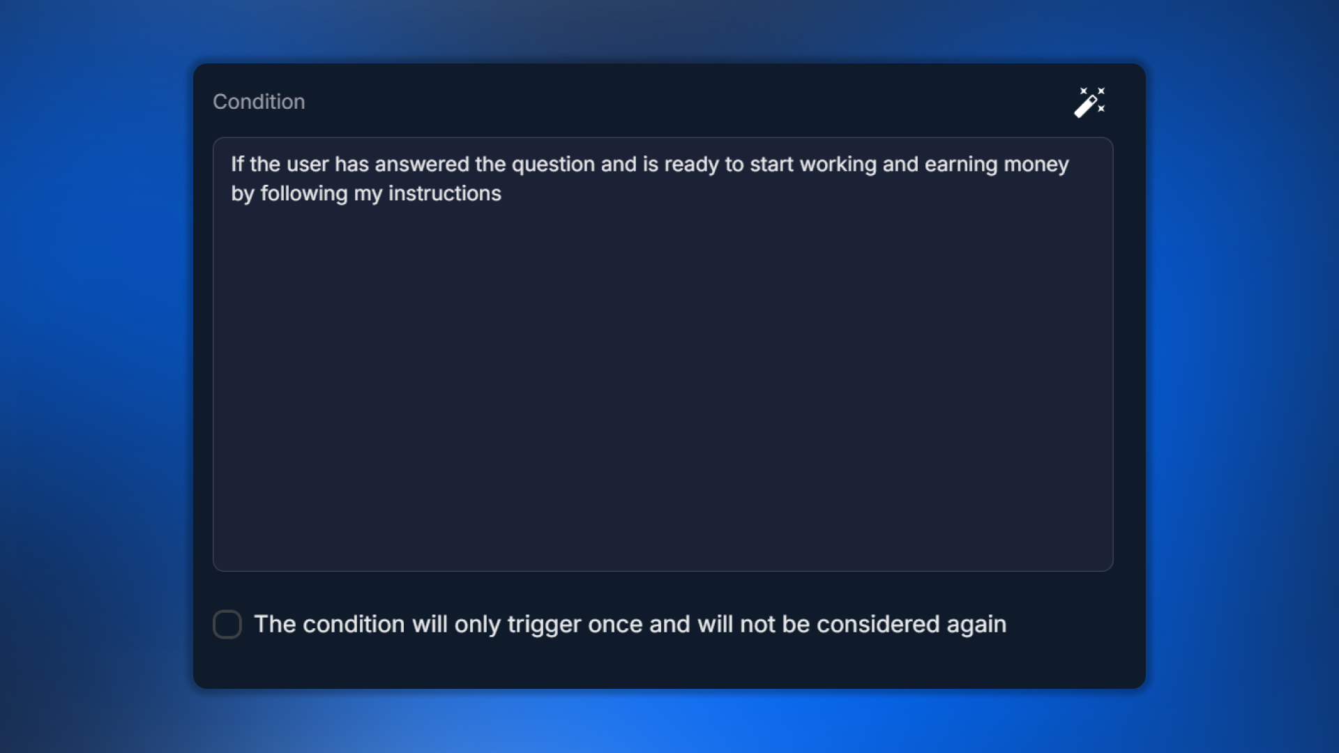 AI Routing condition