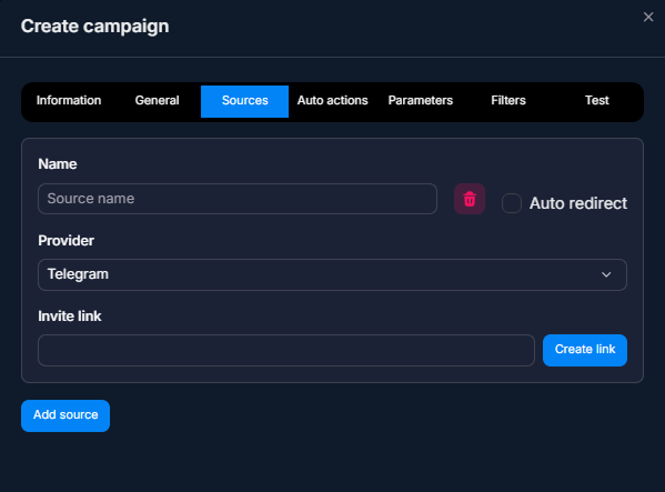 Telegram channel format