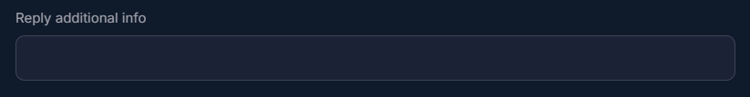 Reply Addition Info