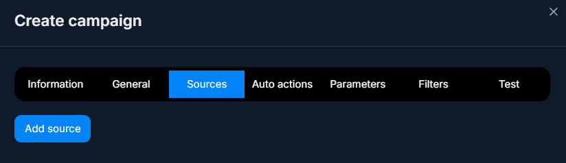 Sources section