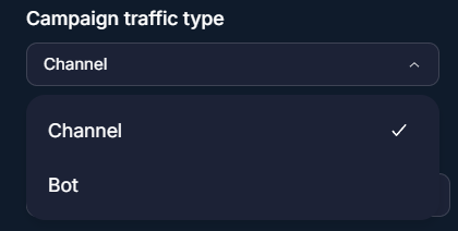 Campaign traffic type