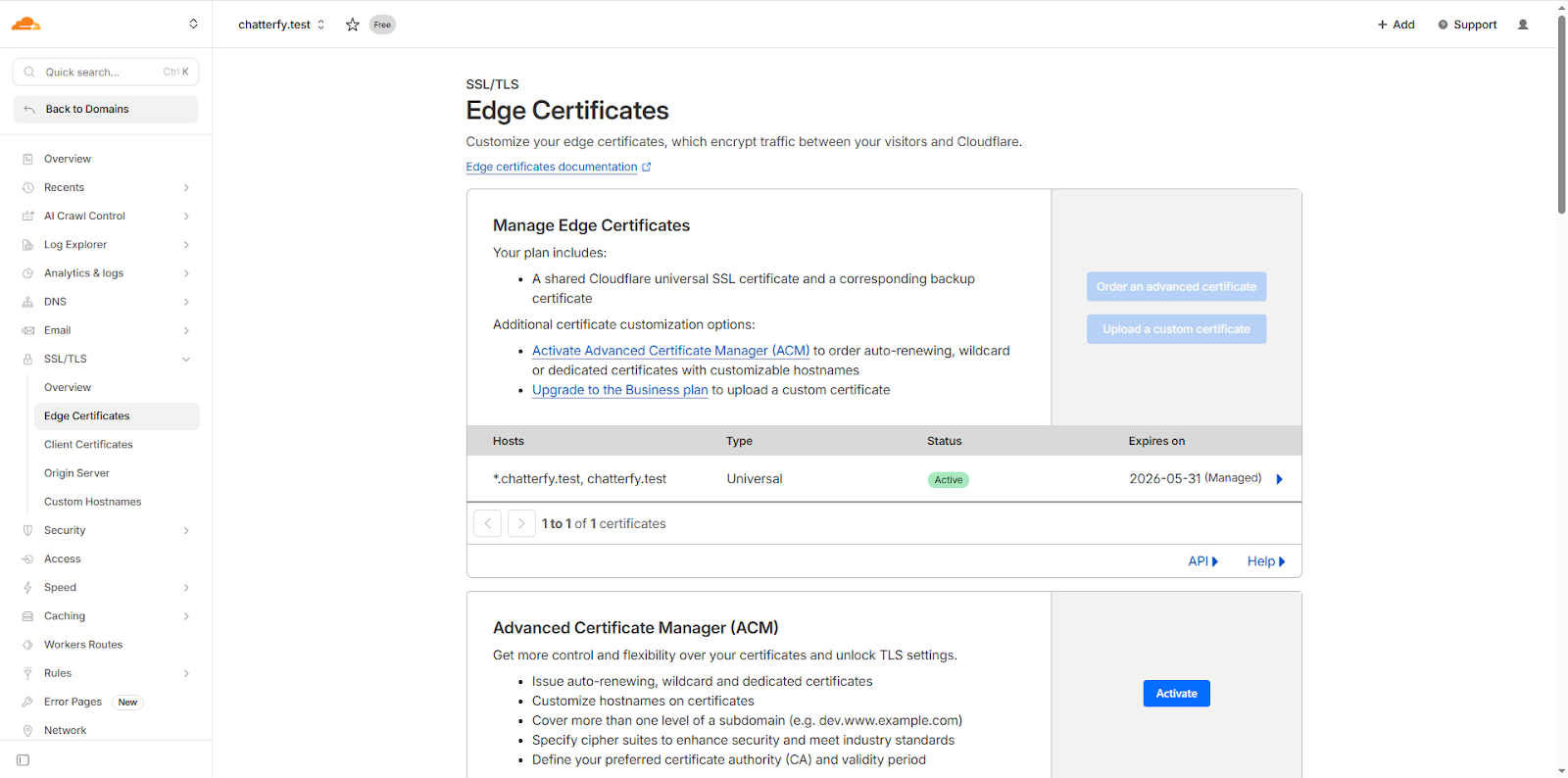 Edge Certificates
