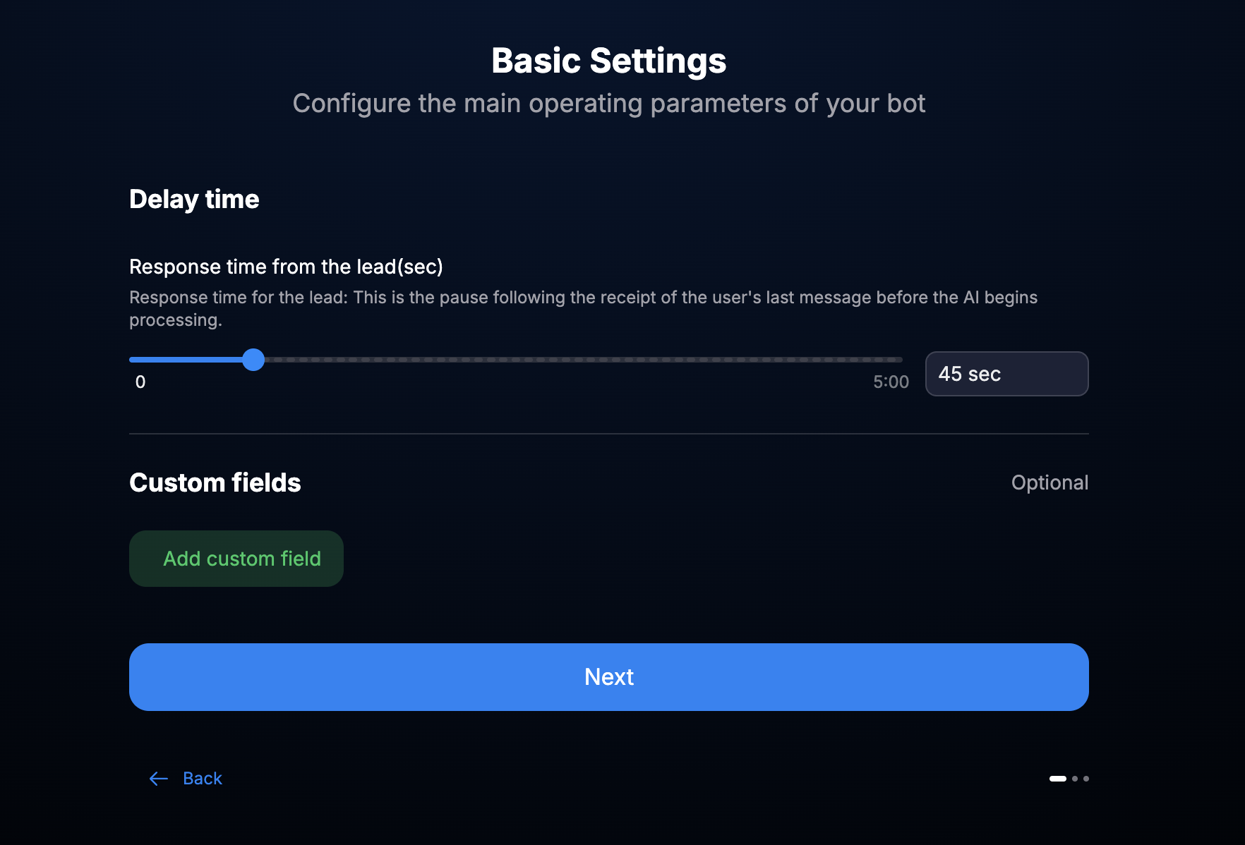 Basic bot settings